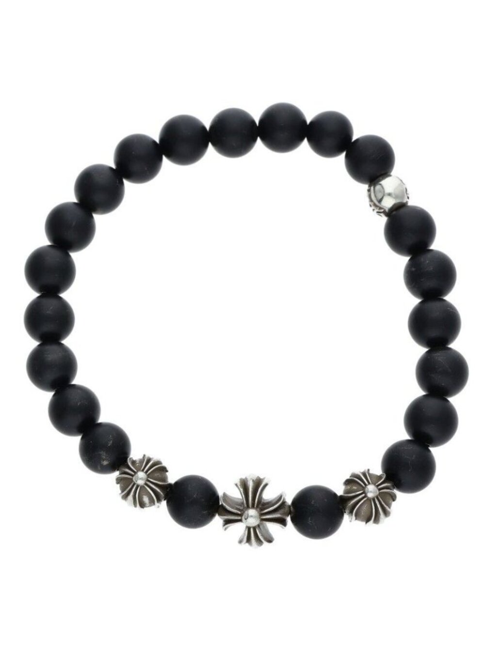 Chrome Hearts 8 Bead Bracelet 8 Matte Onyx